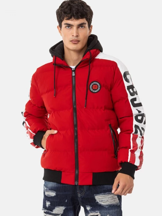 Foto van product CIPO & BAXX Winterjas rood / zwart / wit