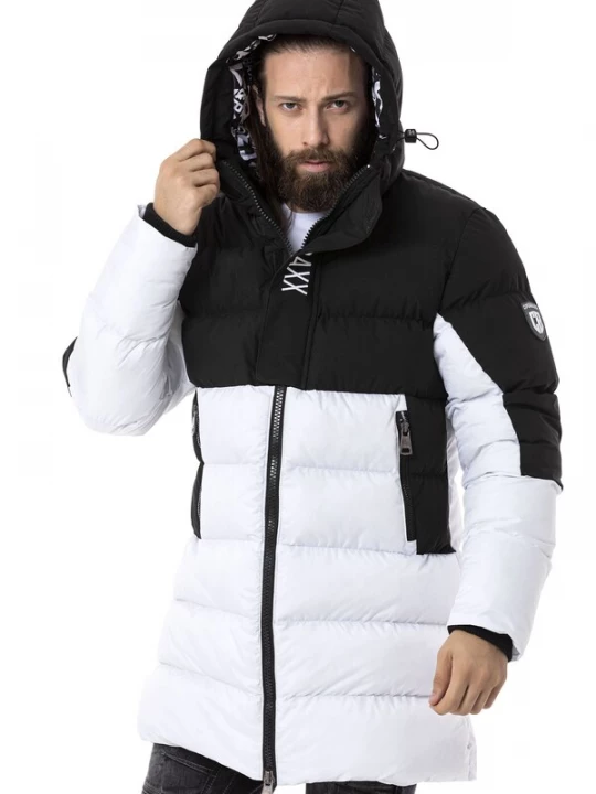 Foto van product CIPO & BAXX Winterjas zwart / wit