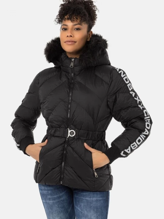 Foto van product CIPO & BAXX Winterjas zwart / wit