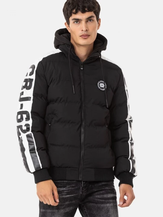 Foto van product CIPO & BAXX Winterjas zwart / wit
