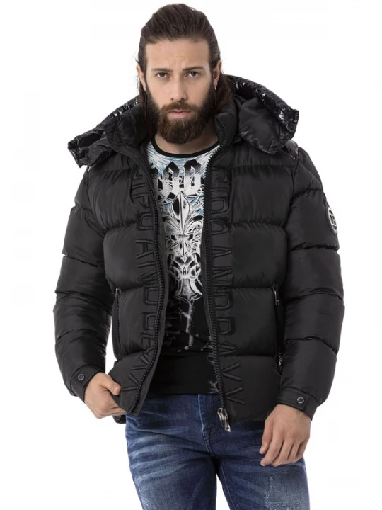 Foto van product CIPO & BAXX Winterjas zwart / zilver