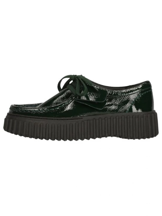 Foto van product CLARKS Veterschoen 'Torhill Bee' donkergroen