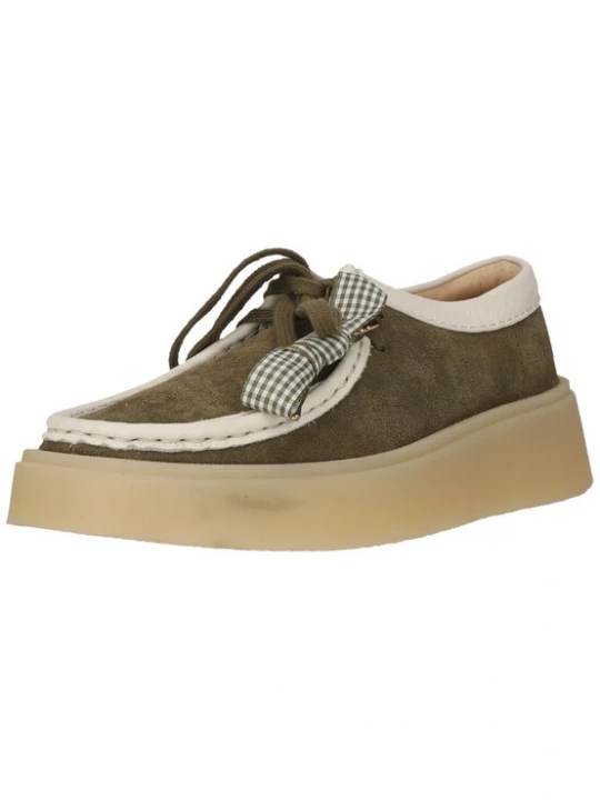 Foto van product CLARKS Veterschoen 'Torview' crème / olijfgroen