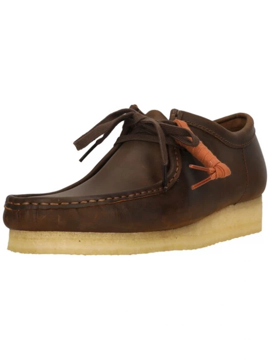 Foto van product CLARKS Veterschoen 'Wallabee Beeswax' bruin