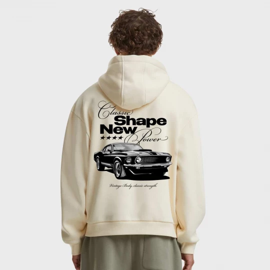 Foto van product Classic Shape New Power Fluffy Hoody Mister Tee beżowy