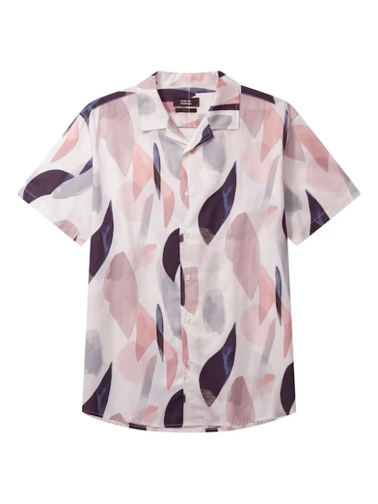 Foto van product Clean Cut Copenhagen Overhemd 'Bowling Ebbe' grijs / rosa / zwart / wit