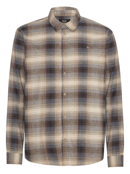 Foto van product Clean Cut Copenhagen Overhemd 'Dylan' ecru / navy / bruin