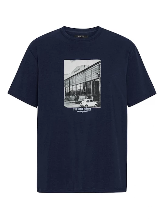 Foto van product Clean Cut Copenhagen Shirt 'Old Docks' navy / donkergrijs / wit