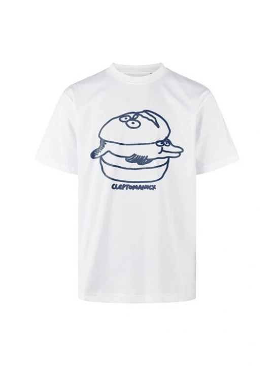 Foto van product Cleptomanicx Shirt 'Fischburger' wit