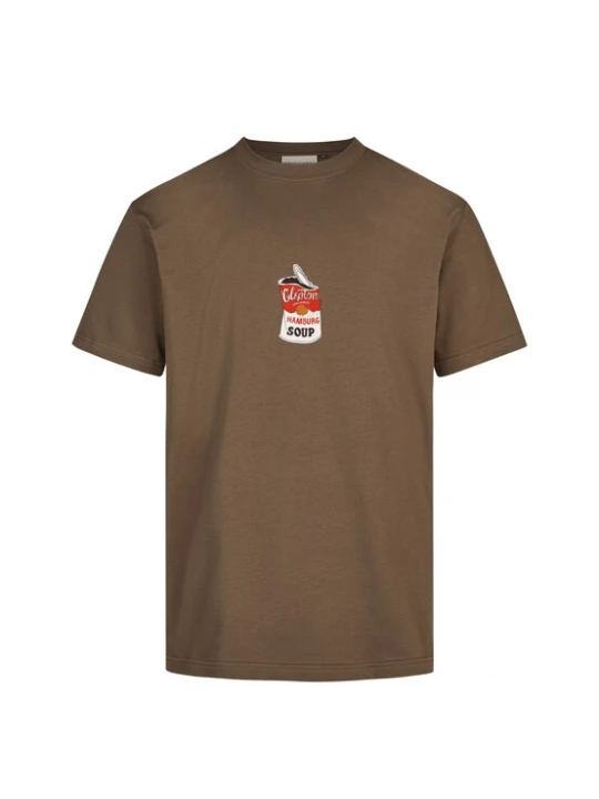 Foto van product Cleptomanicx Shirt 'Hamburg Soup' bruin