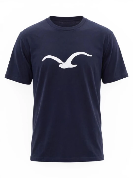Foto van product Cleptomanicx Shirt 'Möwe' donkerblauw / wit