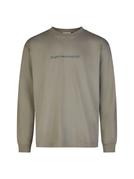 Foto van product Cleptomanicx Shirt 'Mysto Typo' grijs