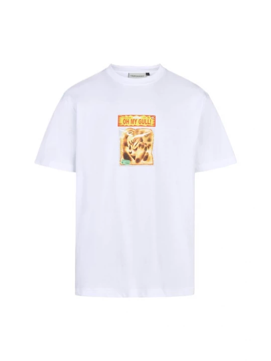 Foto van product Cleptomanicx Shirt 'Oh my Gull..' wit