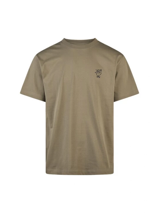 Foto van product Cleptomanicx Shirt 'Sketch Gull' mokka / zwart