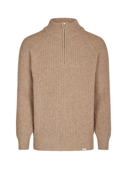 Foto van product Cleptomanicx Trui 'Ribber Troyer' beige