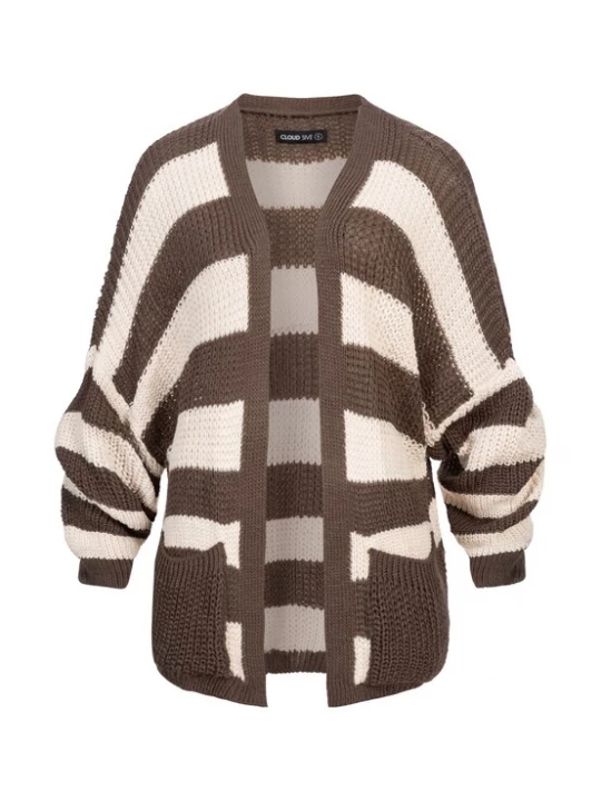 Foto van product Cloud5ive Gebreid vest beige / bruin