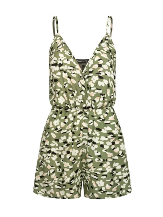 Foto van product Cloud5ive Jumpsuit crème / olijfgroen / zwart