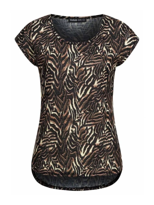 Foto van product Cloud5ive Shirt crème / chocoladebruin / mokka / zwart