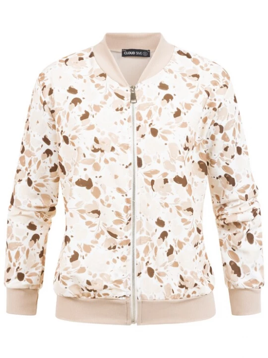 Foto van product Cloud5ive Tussenjas beige / chocoladebruin / wit