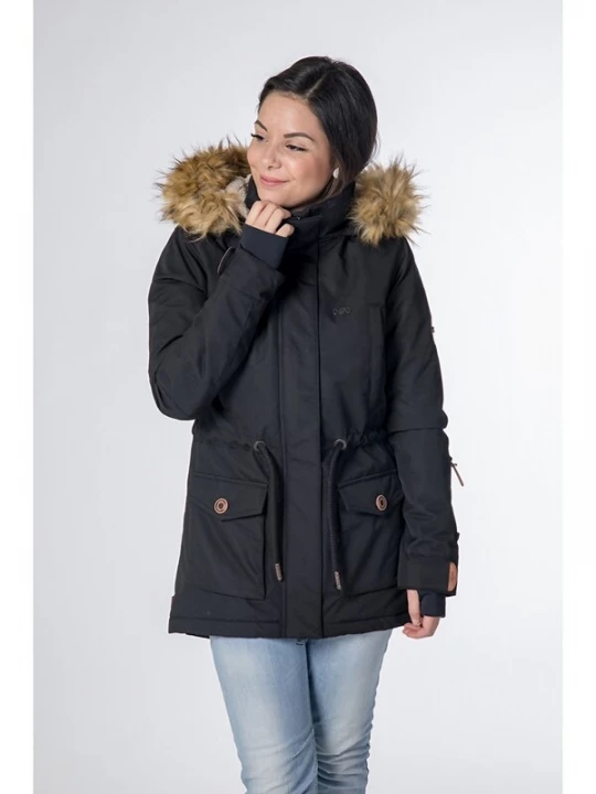 Foto van product CNSRD Winterjas 'ABBEY FLORA' zwart
