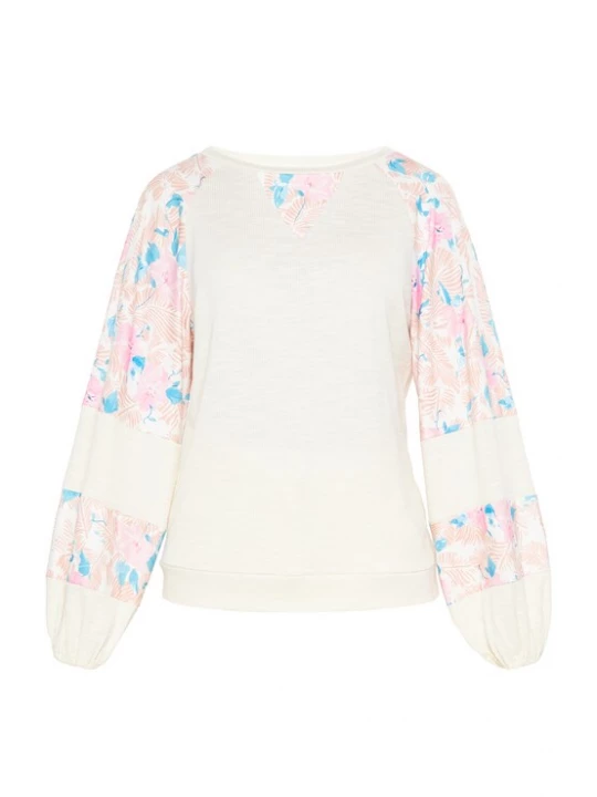 Foto van product COBIE Blouse lichtblauw / abrikoos / rosa / wolwit