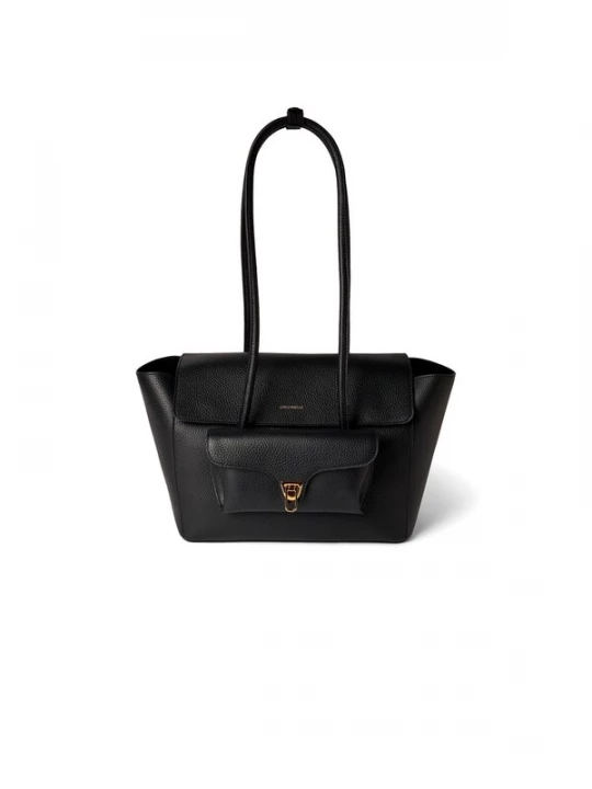 Foto van product Coccinelle Handtas 'Coccinelle Double Beat Handbag Grained Leather' zwart