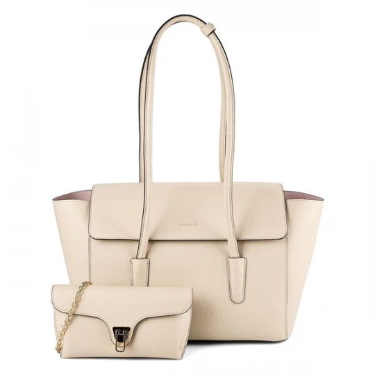 Foto van product Coccinelle Schoudertas 'Beat' beige