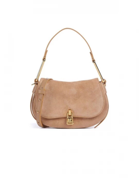 Foto van product Coccinelle Schoudertas 'Magie Suede 22x14x4 cm' nude