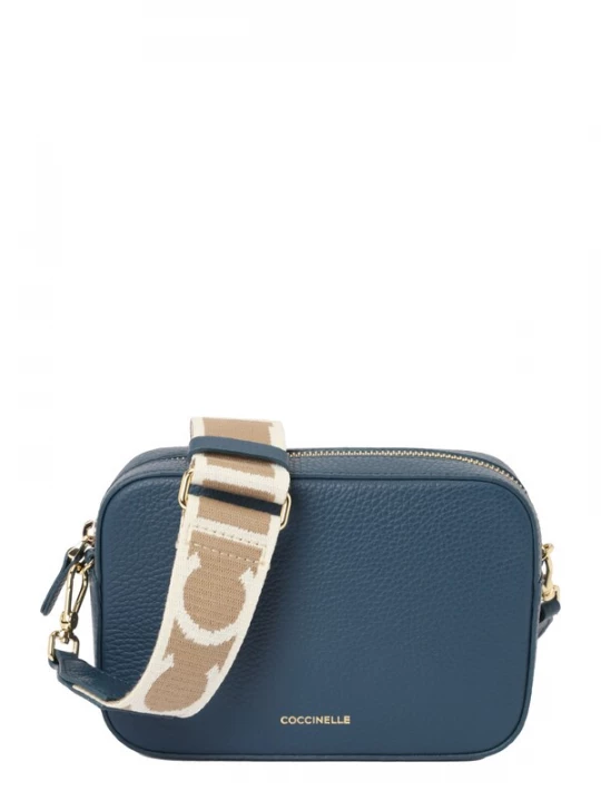 Foto van product Coccinelle Schoudertas 'Tebe' beige / royal blue / koningsblauw