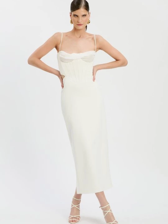 Foto van product Cocktailjurk bardot crème