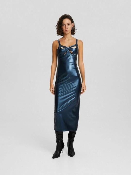 Foto van product Cocktailjurk Bershka koningsblauw