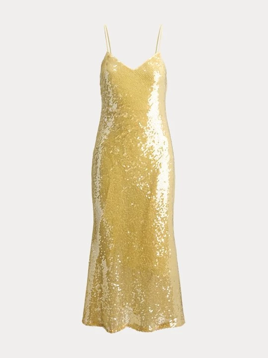 Foto van product Cocktailjurk Lauren Ralph Lauren goudkleurig