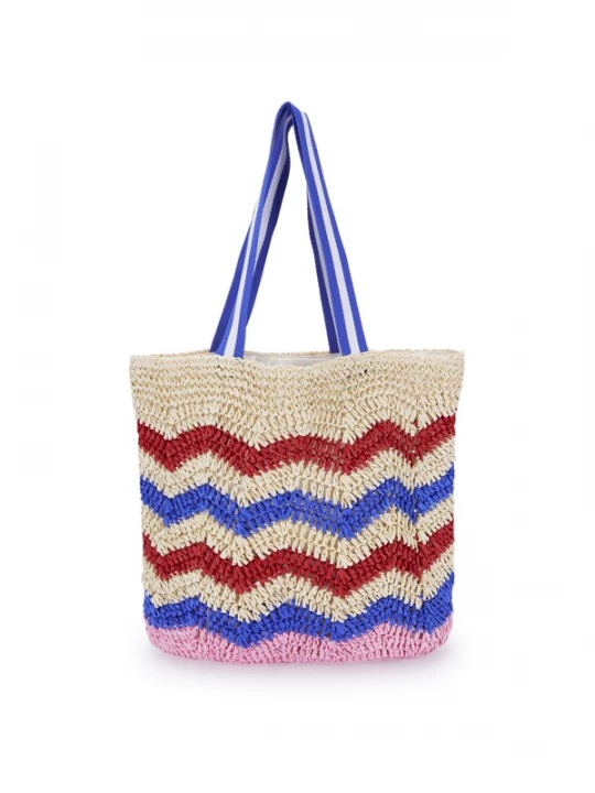 Foto van product CODELLO Shopper beige / blauw / pink / rood