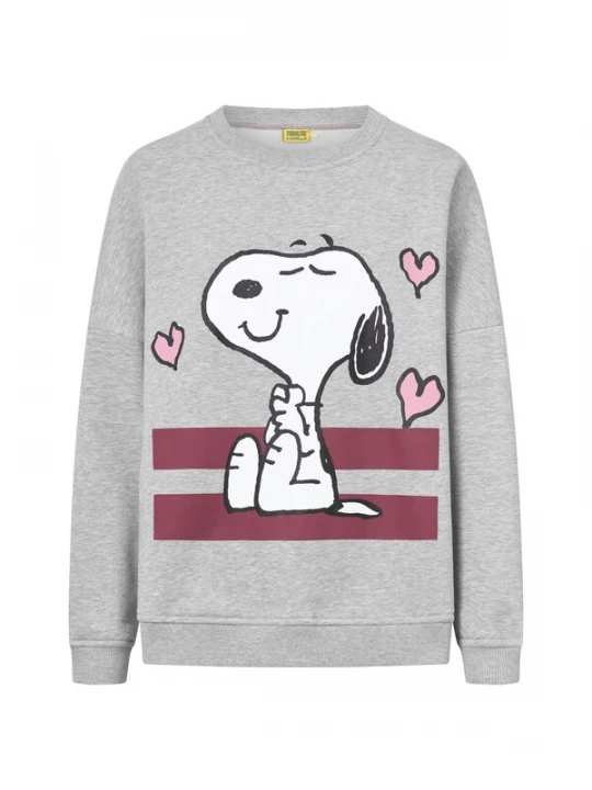 Foto van product CODELLO Sweatshirt 'Peanuts' grijs / lichtroze / wit