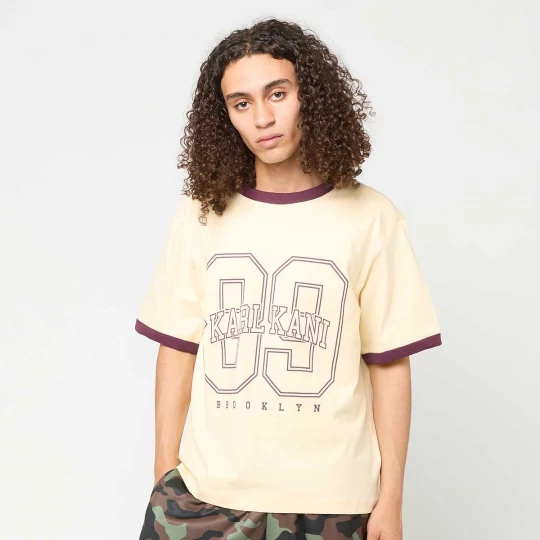 Foto van product College 89 Regular Ringer T-Shirt Karl Kani beżowy
