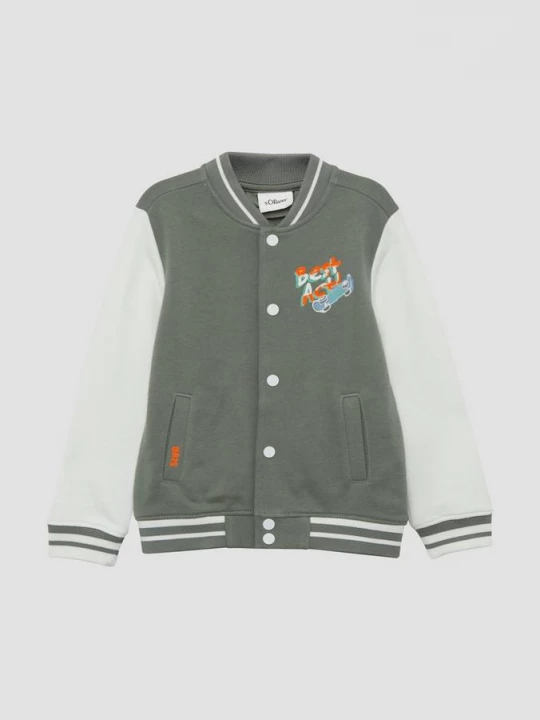Foto van product College jack met color blocking en print s.Oliver