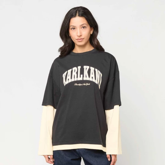 Foto van product College Oversized Layered Longsleeve Karl Kani zwart