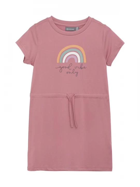 Foto van product COLOR KIDS Jurk groen / oranje / pink / zwart / wit