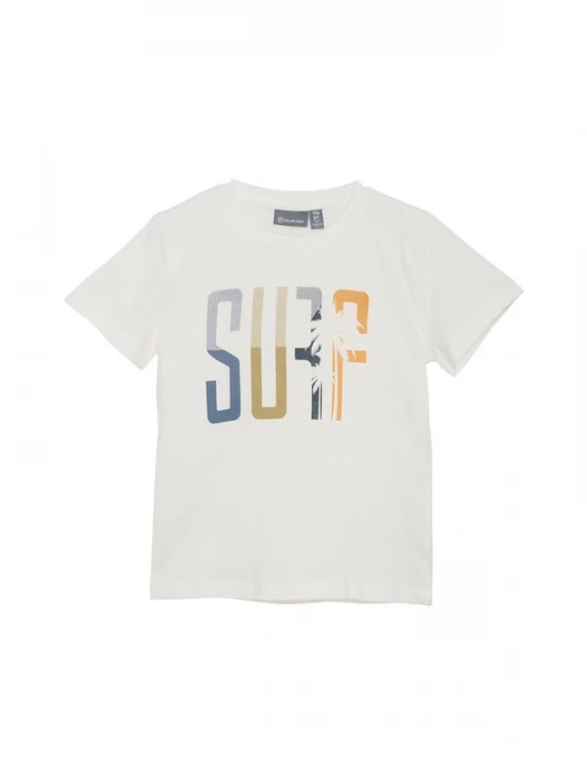 Foto van product COLOR KIDS Shirt blauw / safraan / wit