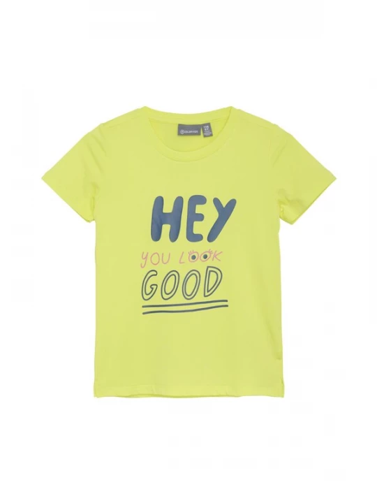 Foto van product COLOR KIDS Shirt marine / limoen / lichtroze