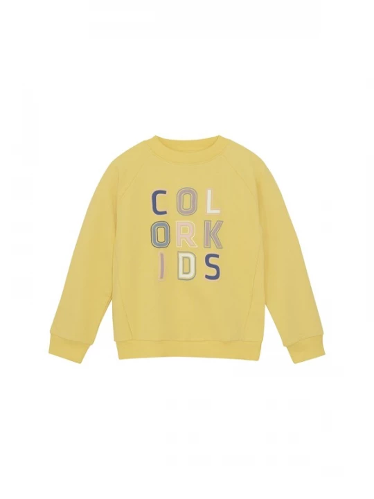 Foto van product COLOR KIDS Trui ' COSweat W. JR. Logo Print ' geel