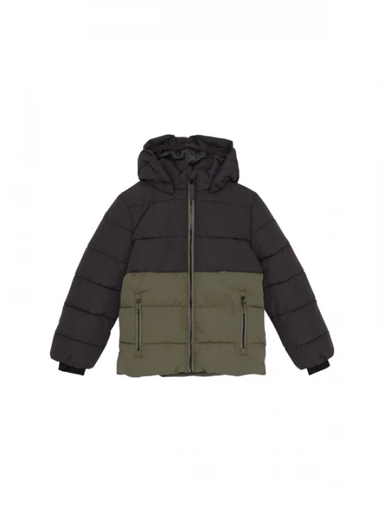 Foto van product COLOR KIDS Winterjas ' COJacket Quilt - Colorblock ' donkerbruin