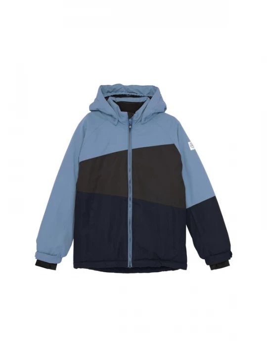 Foto van product COLOR KIDS Winterjas ' COSki Jacket - Colorblock ' blauw / lichtblauw / donkerblauw / bruin