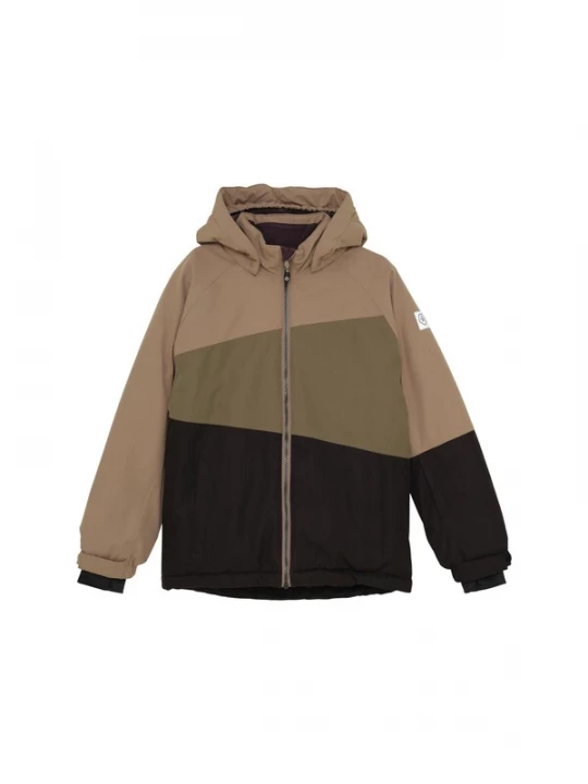 Foto van product COLOR KIDS Winterjas ' COSki Jacket - Colorblock ' lichtbruin / oudroze / zwart