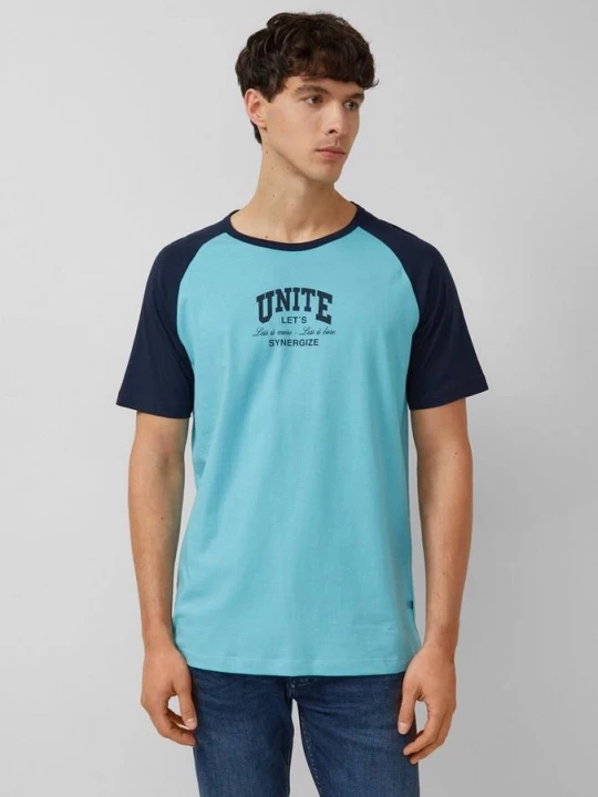 Foto van product Colour-block T-shirt met print op voorzijde en raglanmouwen s.Oliver