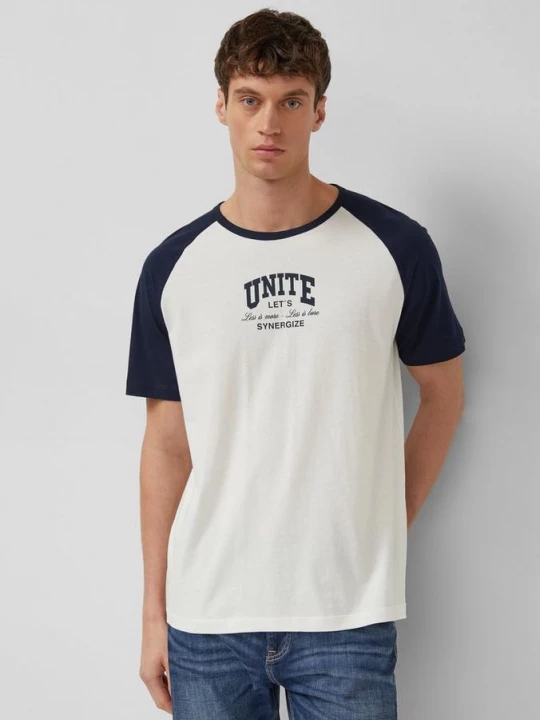 Foto van product Colour-block T-shirt met print op voorzijde en raglanmouwen s.Oliver