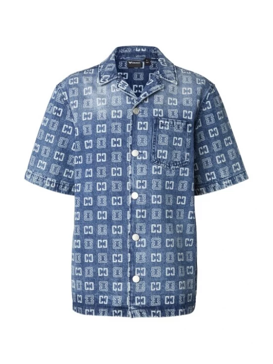 Foto van product Colucci Overhemd blauw denim / wit