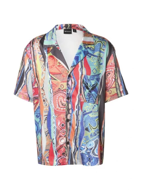 Foto van product Colucci Overhemd 'Feroleto' blauw / turquoise / rood / wit