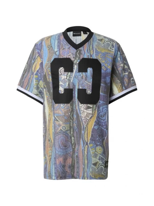 Foto van product Colucci Shirt blauw / violetblauw / oranje / zwart / wit