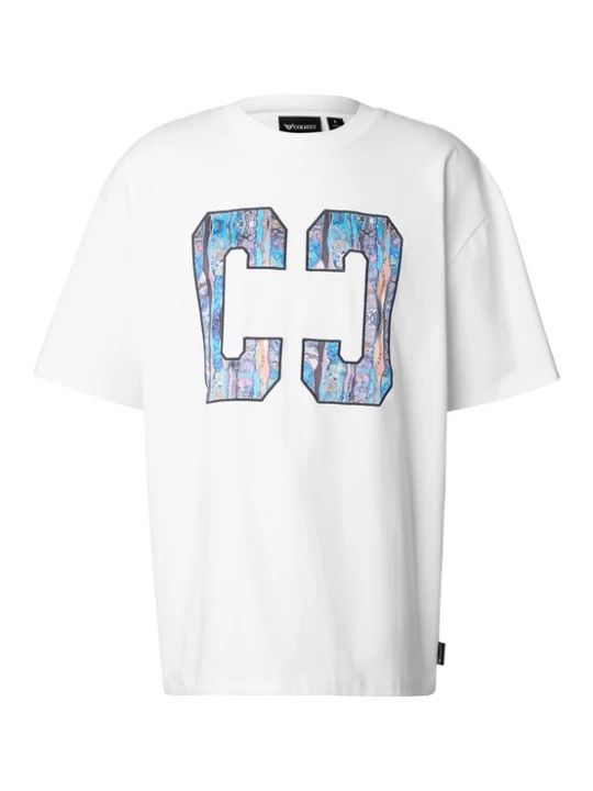 Foto van product Colucci Shirt 'Ferragina' azuur / antraciet / poederroze / wit